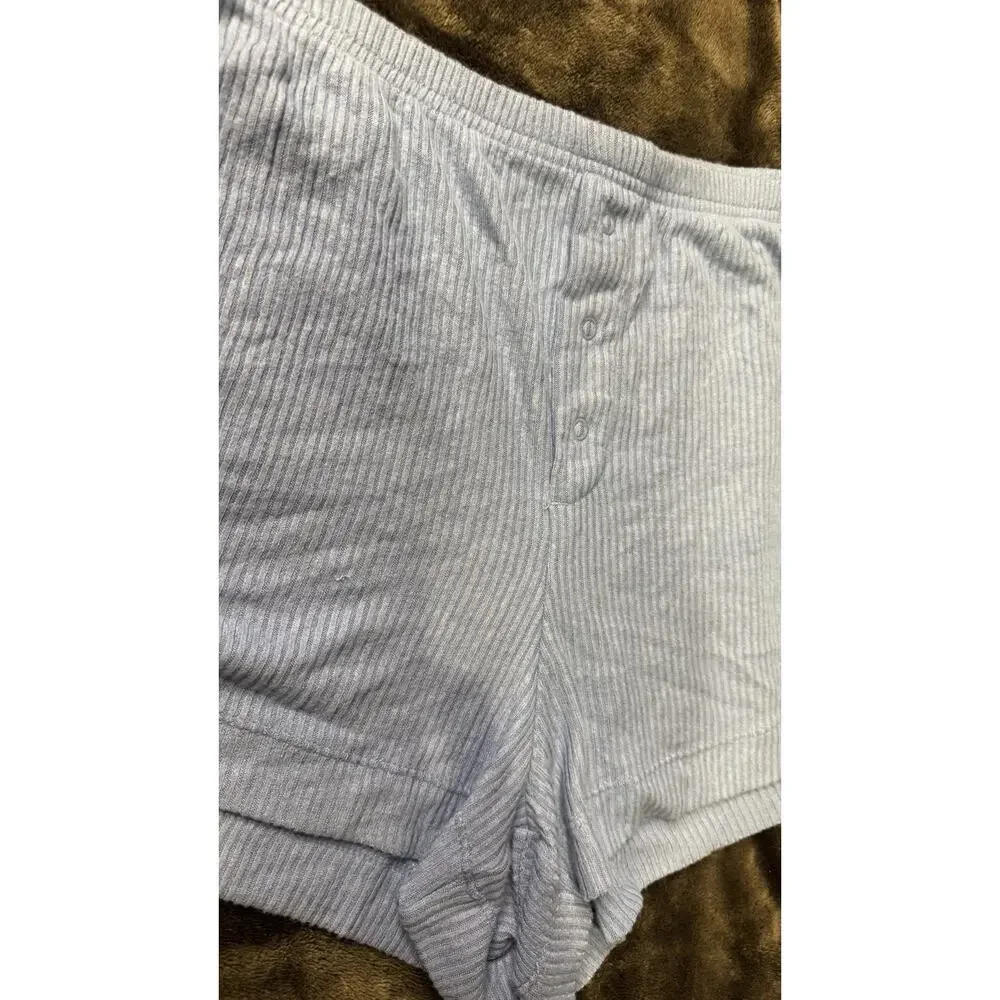 Auden Sleepwear Cozy Ribbed Shorts Blue ,Women’s Size Large New - Picture 4 of 8